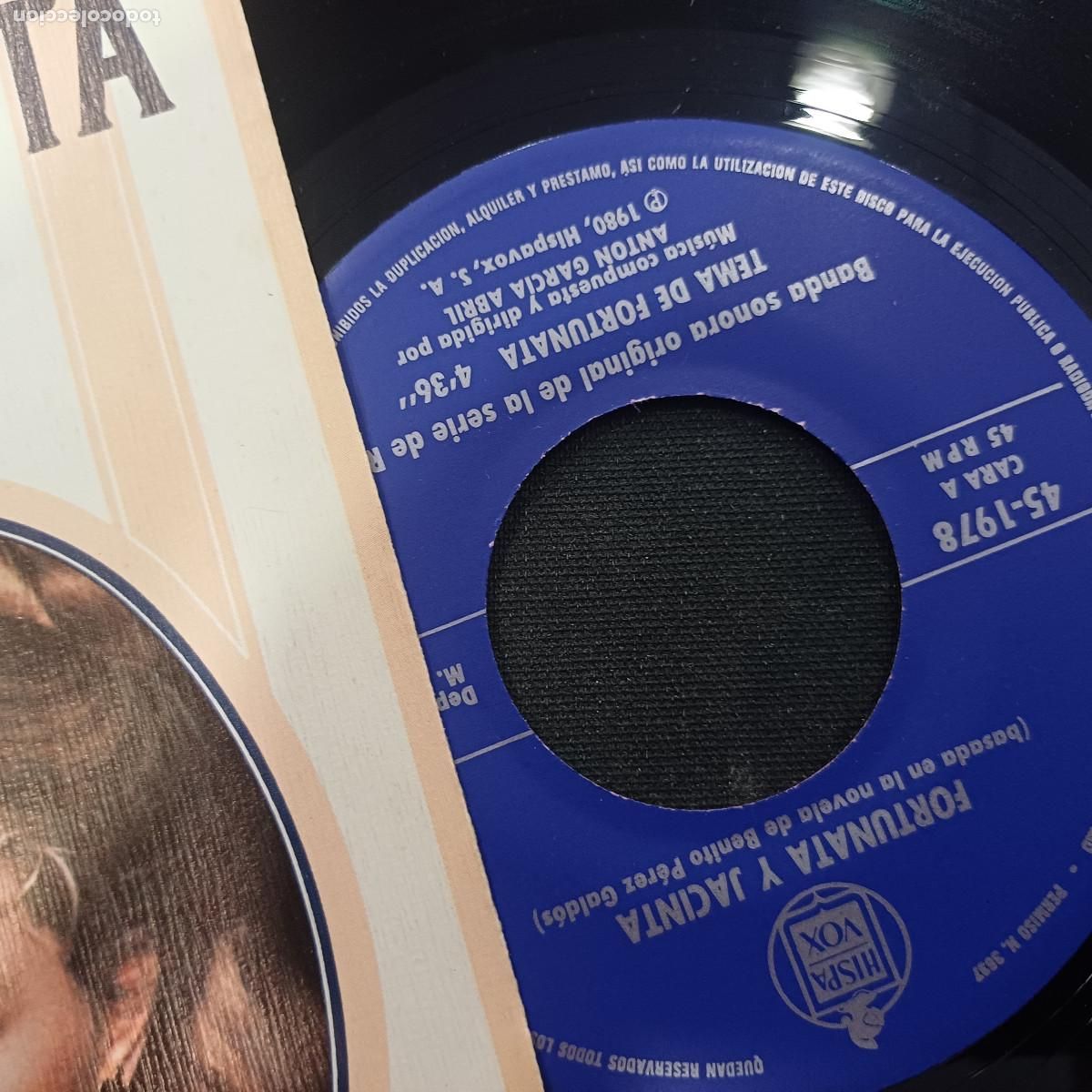 Discos de vinilo: FORTUNATA Y JACINTA/SINGLE BANDA ORIGINAL DE LA SERIE DE RTVE. - Foto 2