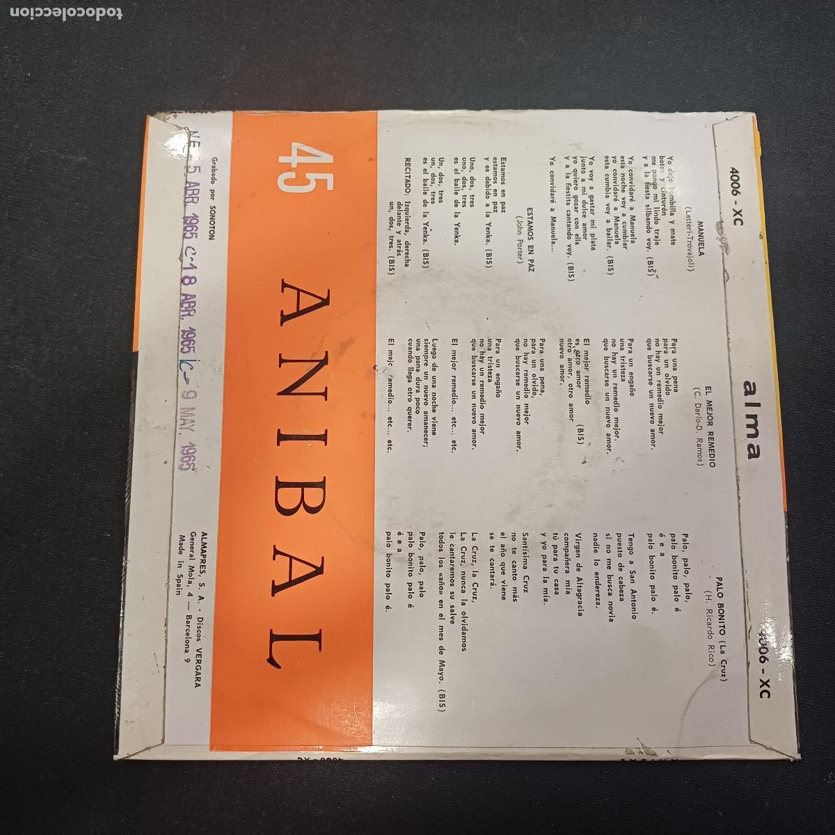 Discos de vinilo: ANIBAL/MANUELA/SINGLE. - Foto 3