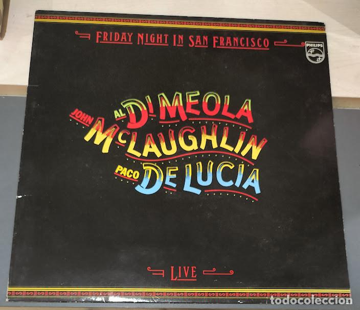 Discos de vinilo: John McLaughlin/Al Di Meola/Paco De Lucia - Friday Night In San Francisco - LP Philips ref. 800047-1