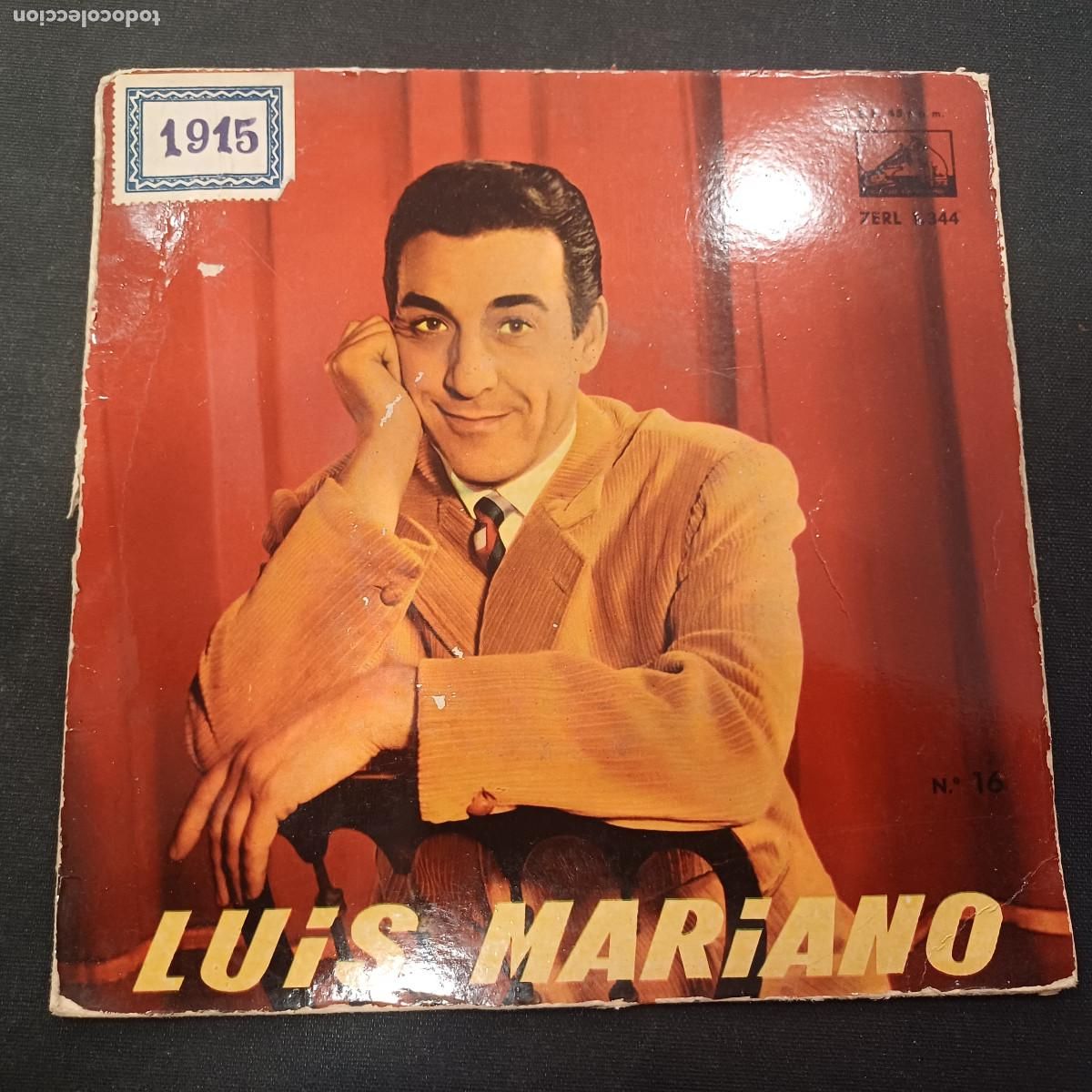 Discos de vinilo: LUIS MARIANO/QUE EL AMOR ME PERDONE/SINGLE.