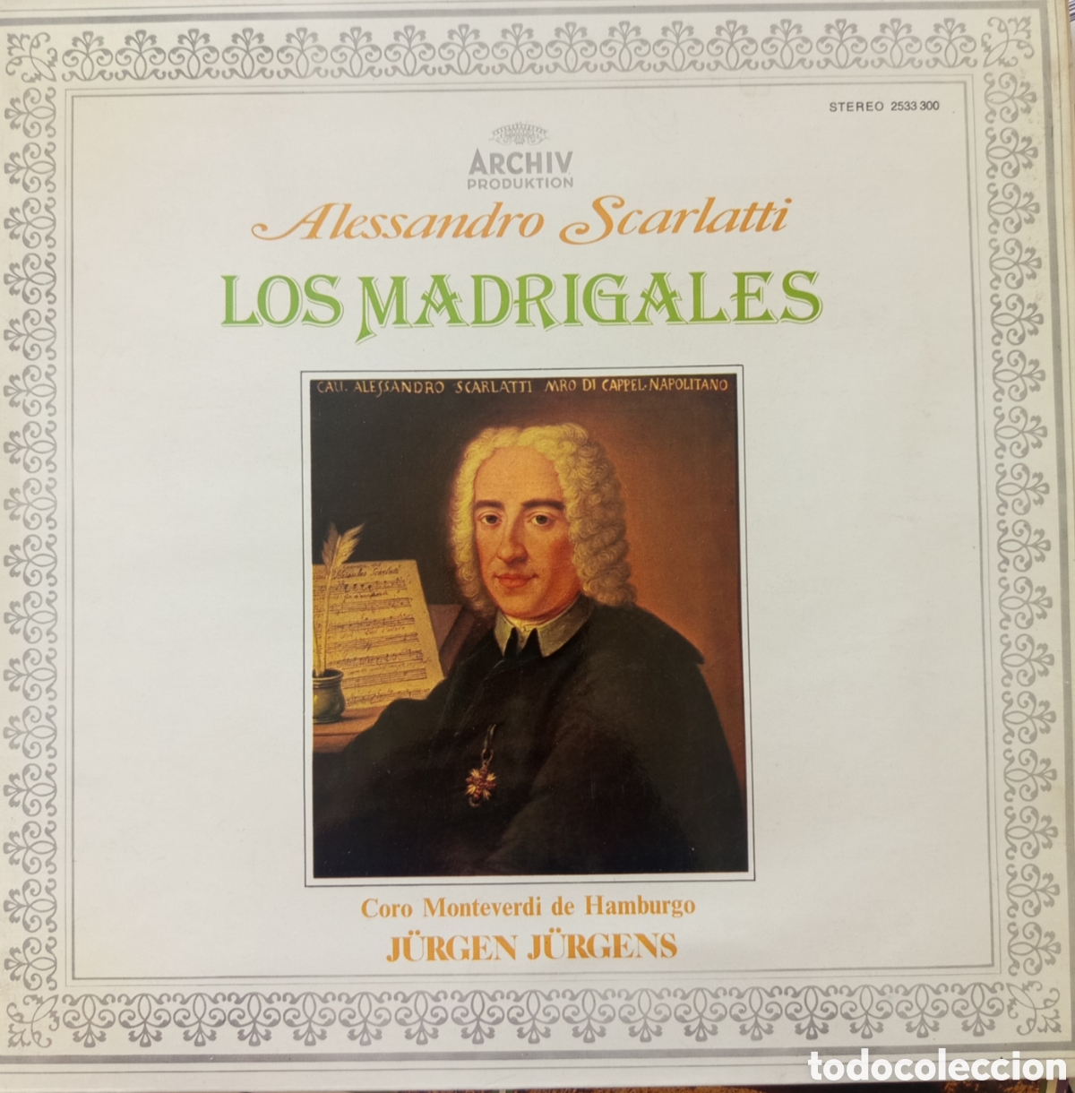 Discos de vinilo: &rdquo;Los Madrigales&rdquo; del compositor barroco italiano Alessandro Scarlatti.