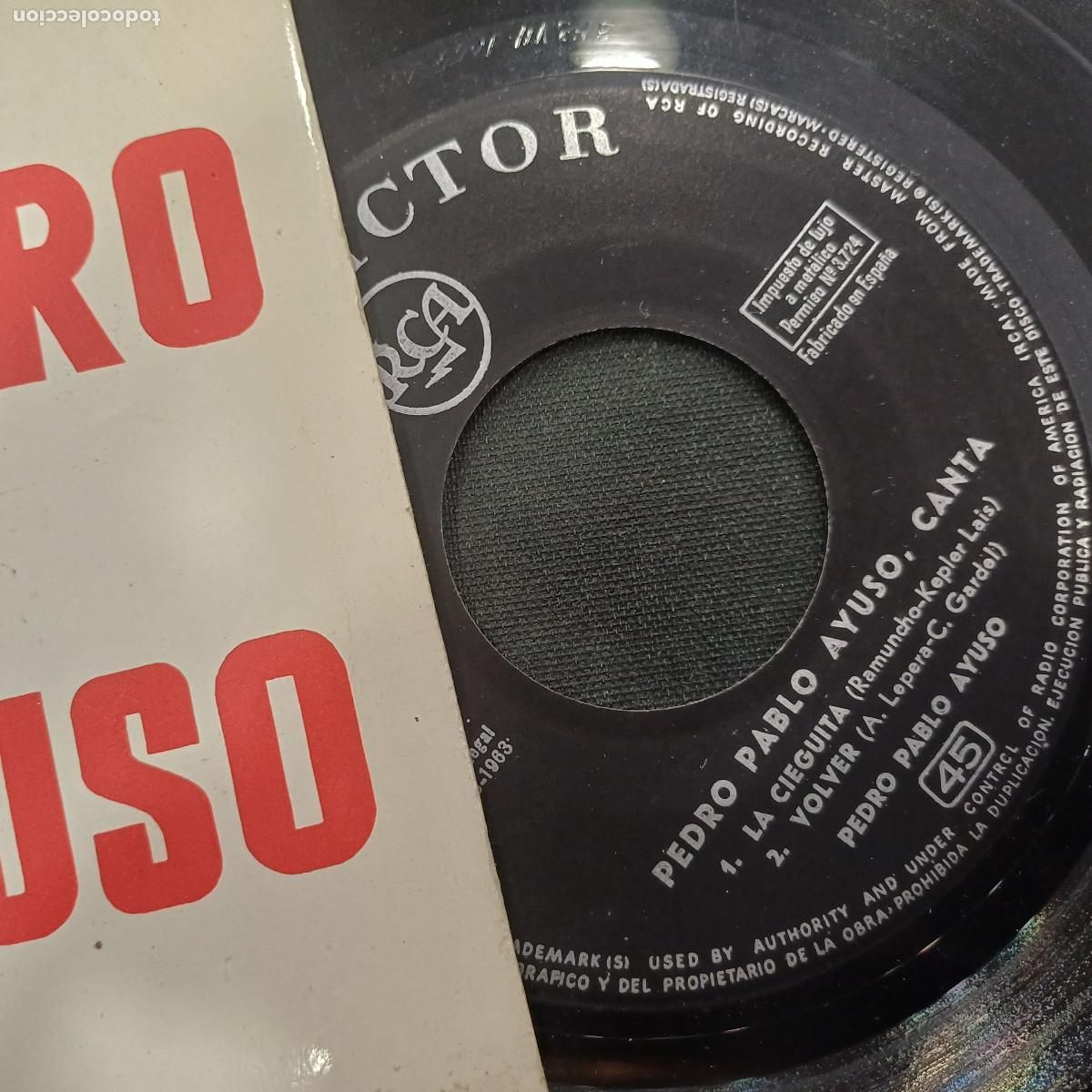 Discos de vinilo: PEDRO PABLO AYUSO/LA CIEGUITA/SINGLE. - Foto 2