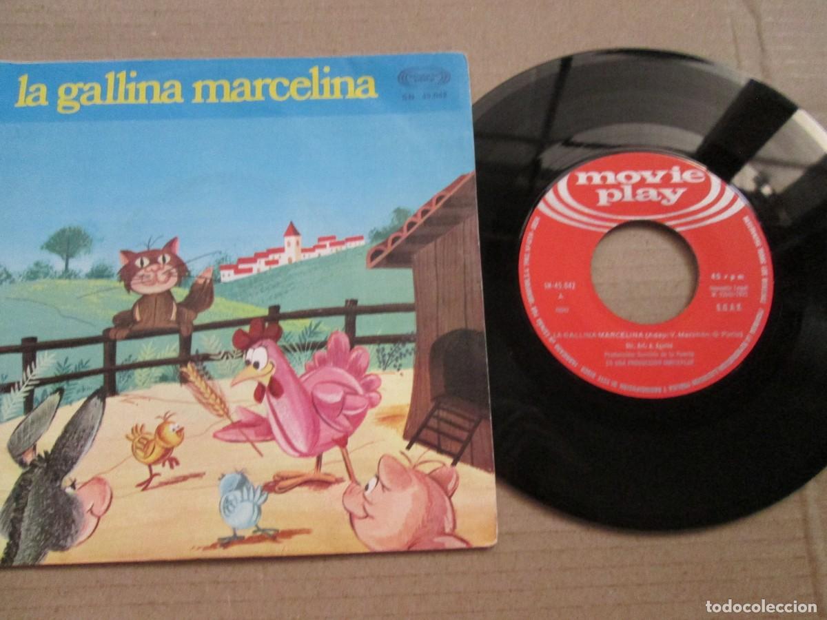 Discos de vinilo: TEATRO INFANTIL SAMANIEGO - La gallina Marcelina. Single, ed espa&ntilde;ola 7&rdquo; 1970. Magn&iacute;fico VG+/NM