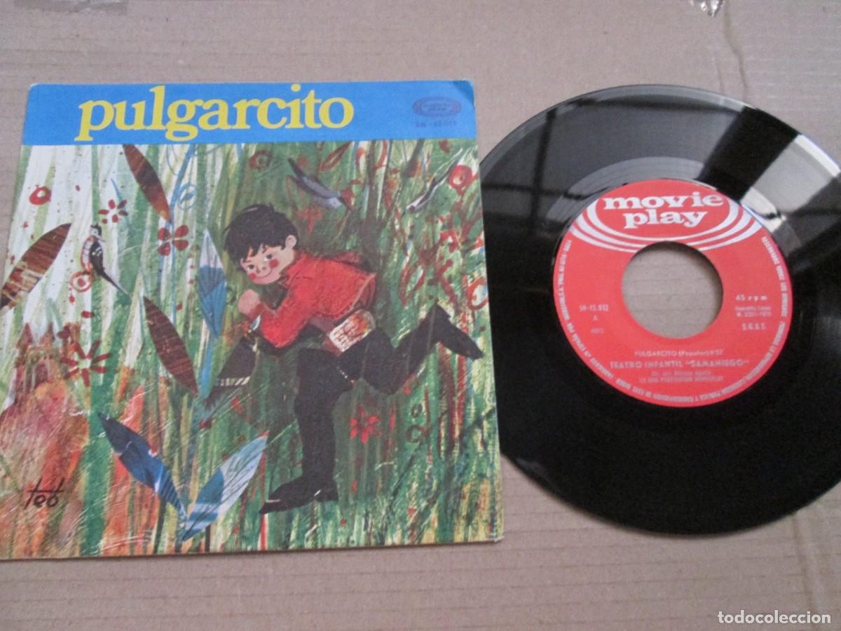 Discos de vinilo: TEATRO INFANTIL SAMANIEGO - Pulgarcito. Single, ed espa&ntilde;ola 7&rdquo; 1970. Magn&iacute;fico estado VG+/NM