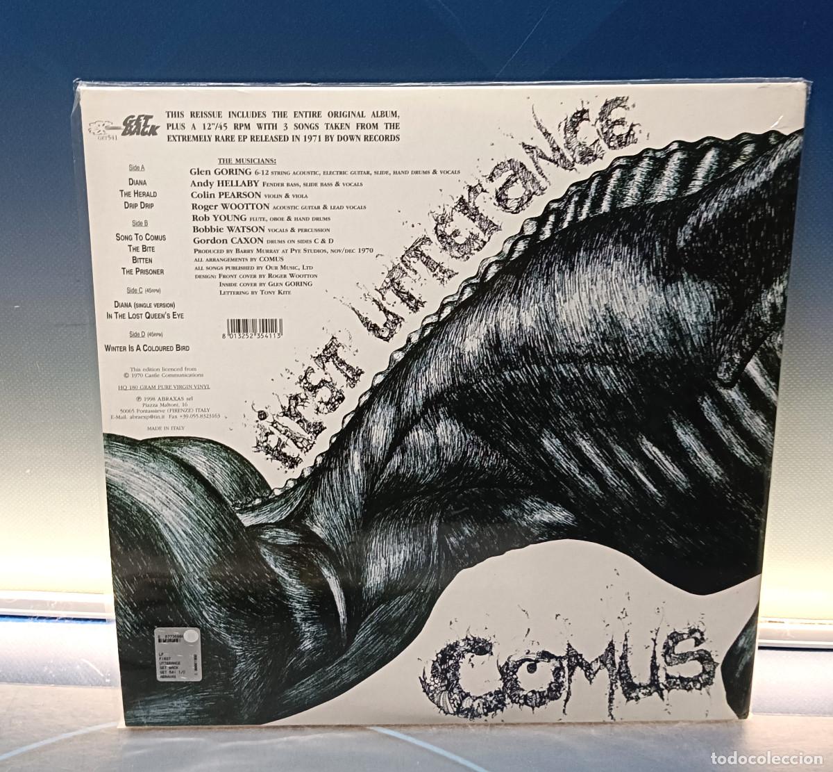 Discos de vinilo: Lp Comus &ndash; First Utterance. Get Back &ndash; GET 541. Italia 1998. Maxi-Single doble. - Foto 3
