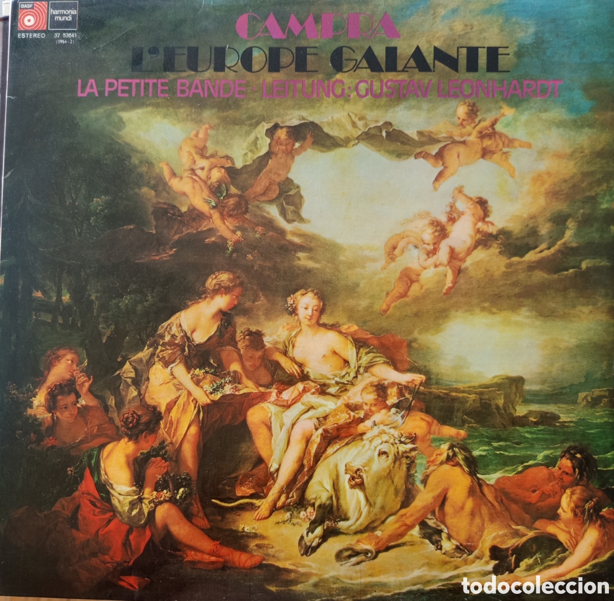 Discos de vinilo: L'Europe Galante de Andr&eacute; Campra, dirigido por Gustav Leonhardt con el conjunto La Petite Bande.