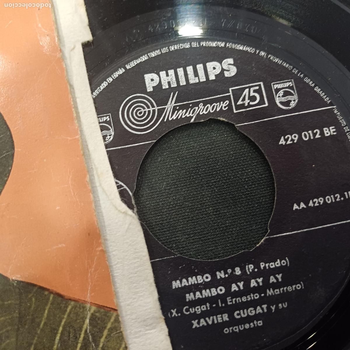 Discos de vinilo: XAVIER CUGAT Y SU ORQUESTA/MAMBO/SINGLE. - Foto 2