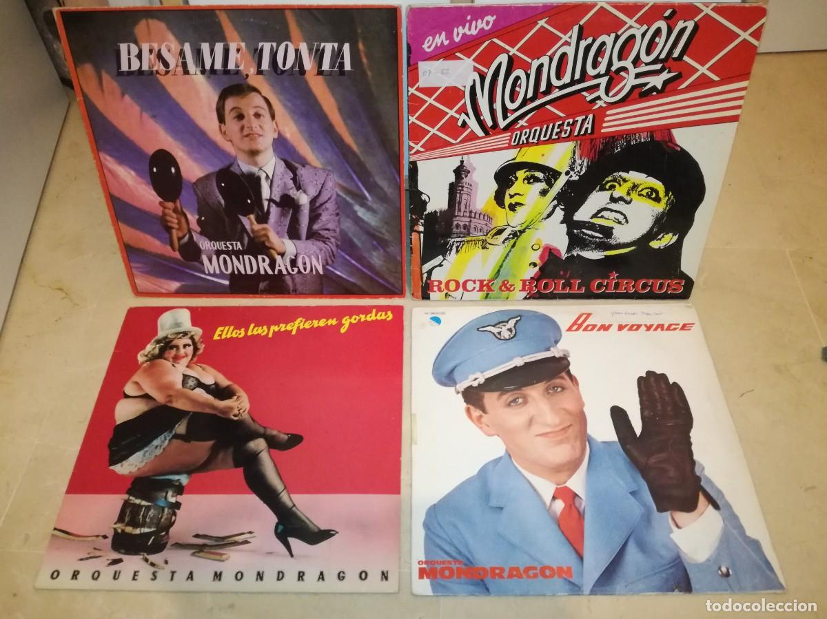 Discos de vinilo: LOTE DE 4 LPs ORIGINALES DE LA ORQUESTA MONDRAGON-UNO DE ELLOS ES DOBLE LP-EN BUEN ESTADO