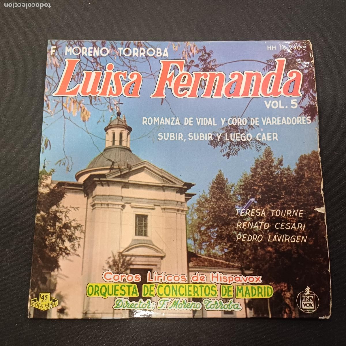 Discos de vinilo: LUISA FERNANDEZ/ROMANZA DE VIDAL Y CORO DE VAREADORES/SINGLE.