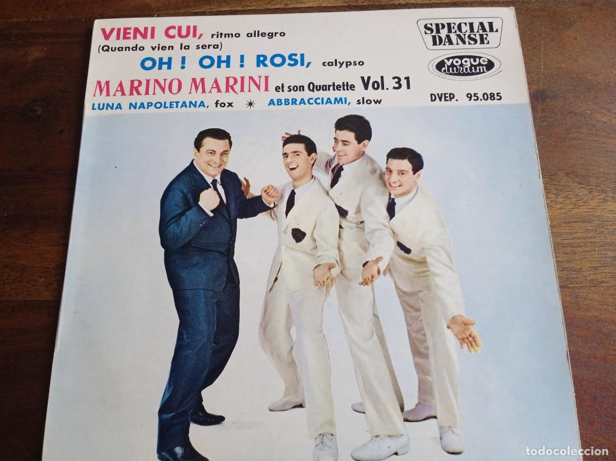 Discos de vinilo: Marino Marini - Oh, oh Rosi, Viene cui, Abbracciami - Single Ep original Durium Francia