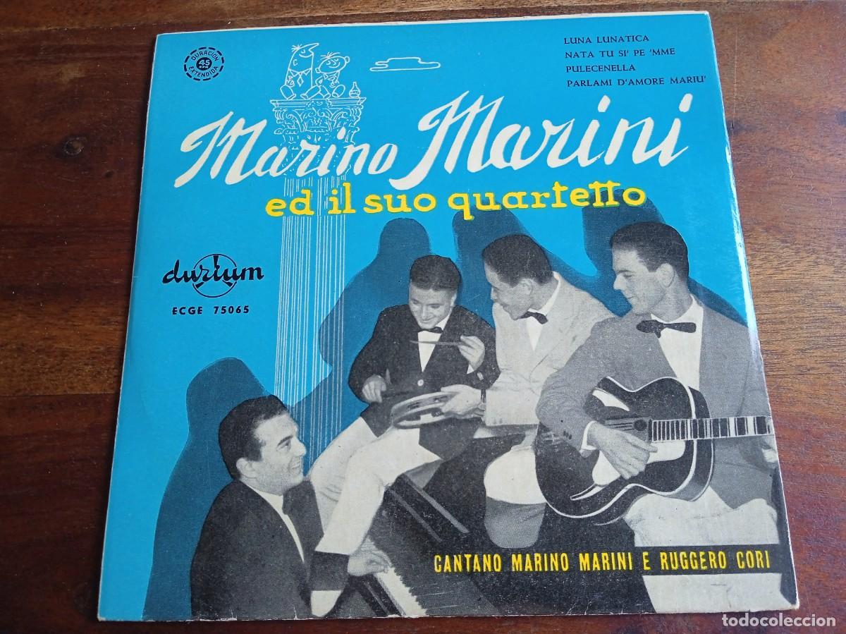 Discos de vinilo: Marino Marini - Luna Lunatica, Pulecenella - Single Ep original Durium espa&ntilde;a