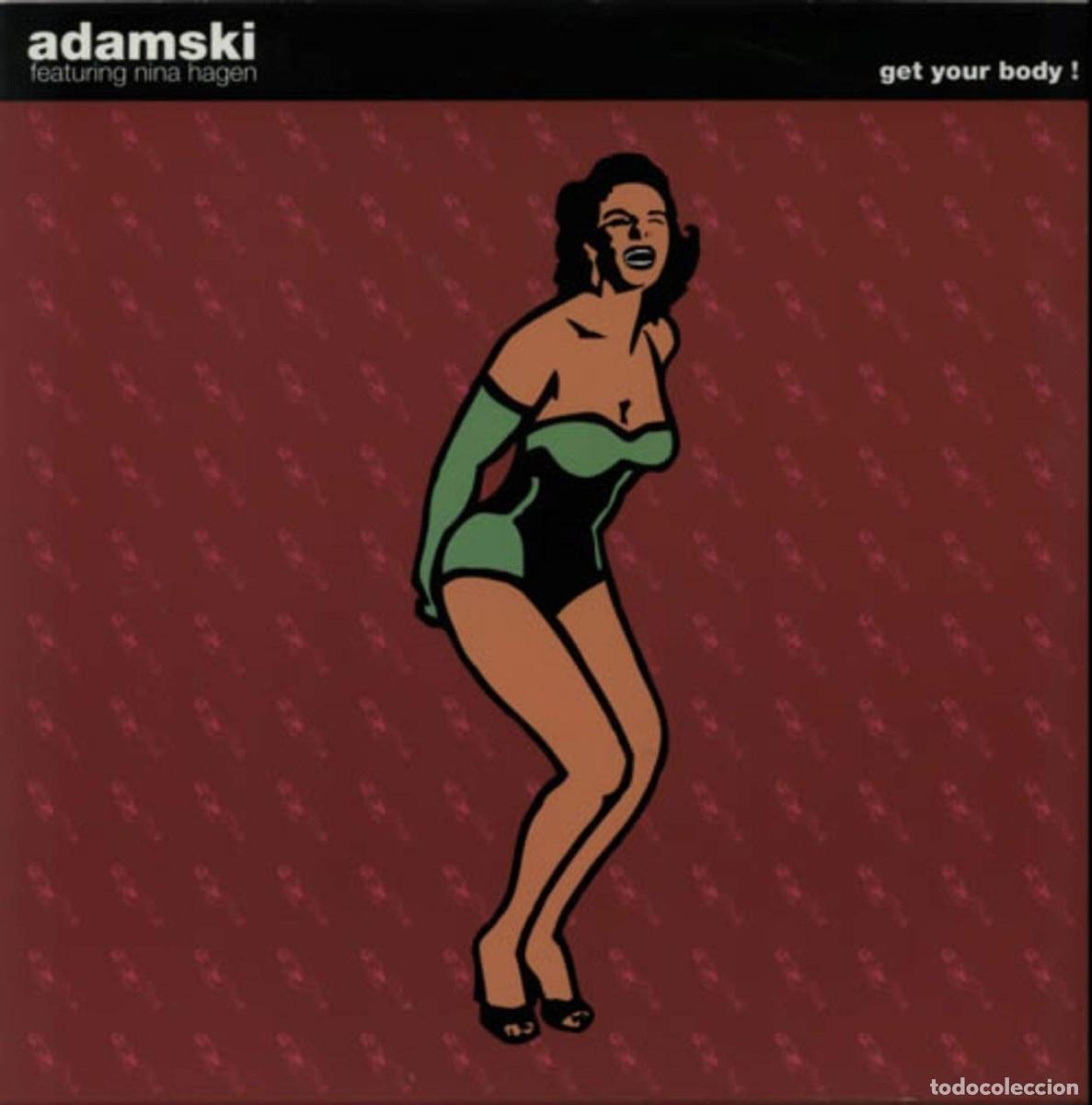Discos de vinilo: Adamski featuring Nina Hagen Maxi vinilo * Get Your Body! * UK 1992