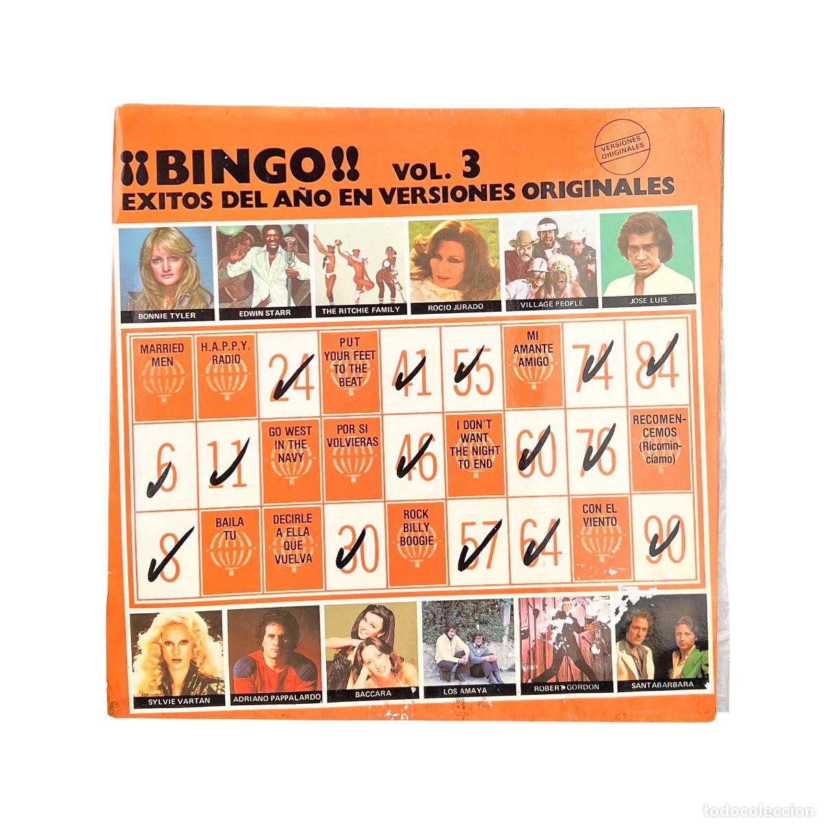 Discos de vinilo: LP. Varios &iexcl;&iexcl;Bingo!! Vol. 3 &Eacute;xitos Del A&ntilde;o En Versiones Originales (VG+/G+)