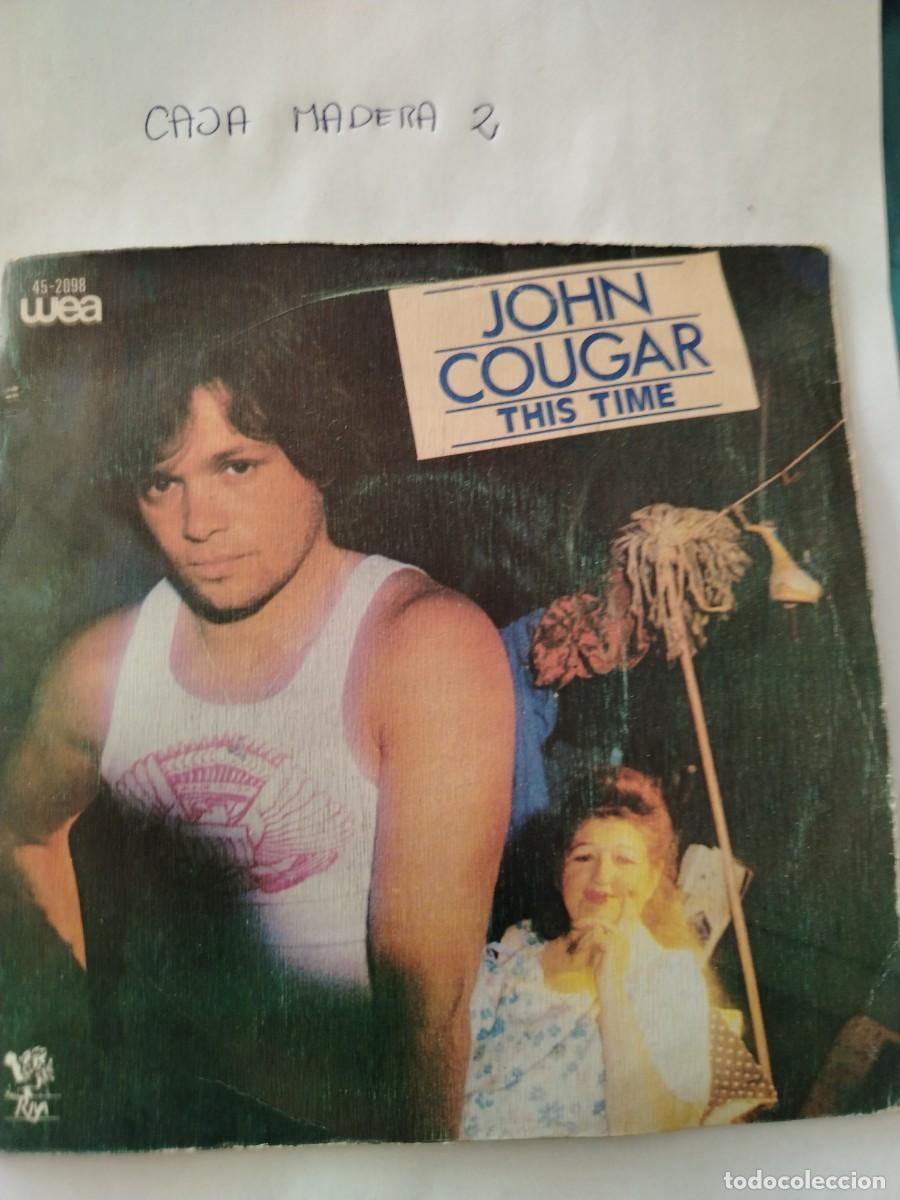 Discos de vinilo: Single vinilo John cougar this time - Foto 1