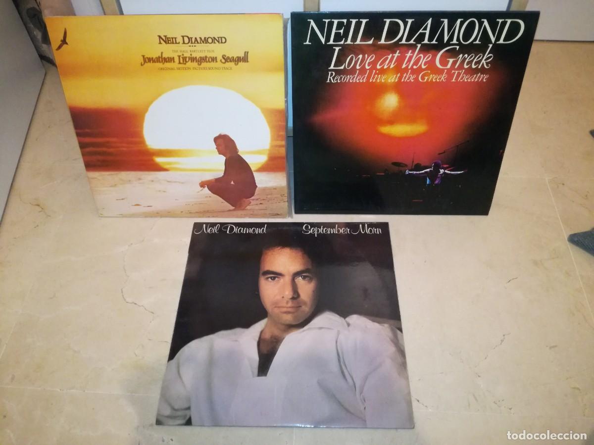 Discos de vinilo: LOTE DE 3 LPs ORIGINALES DE NEIL DIAMOND-UNO DE ELLOS DOBLE LP-EN BUEN ESTADO