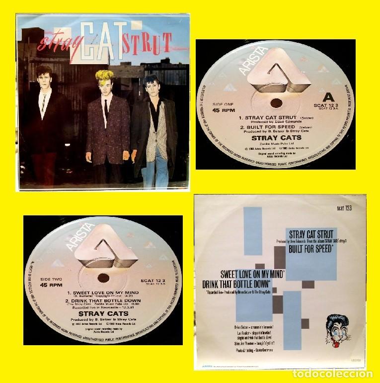 Disques de vinyle: STRAY CATS / STRAY CAT STRUT 1981 ULTRA RARO 12, ORG UK EDT, 4TEMAS. DIRECTO ! EXC