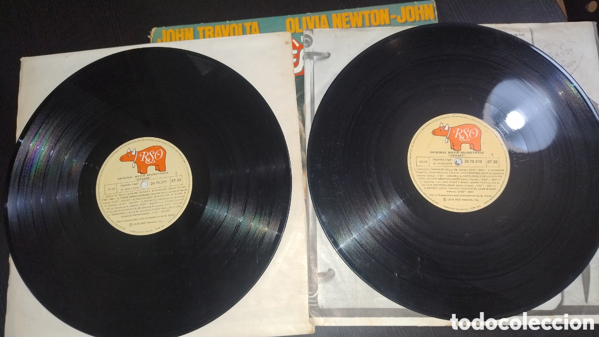 Discos de vinilo: Grease doble LP RSO Espa&ntilde;a - Foto 4