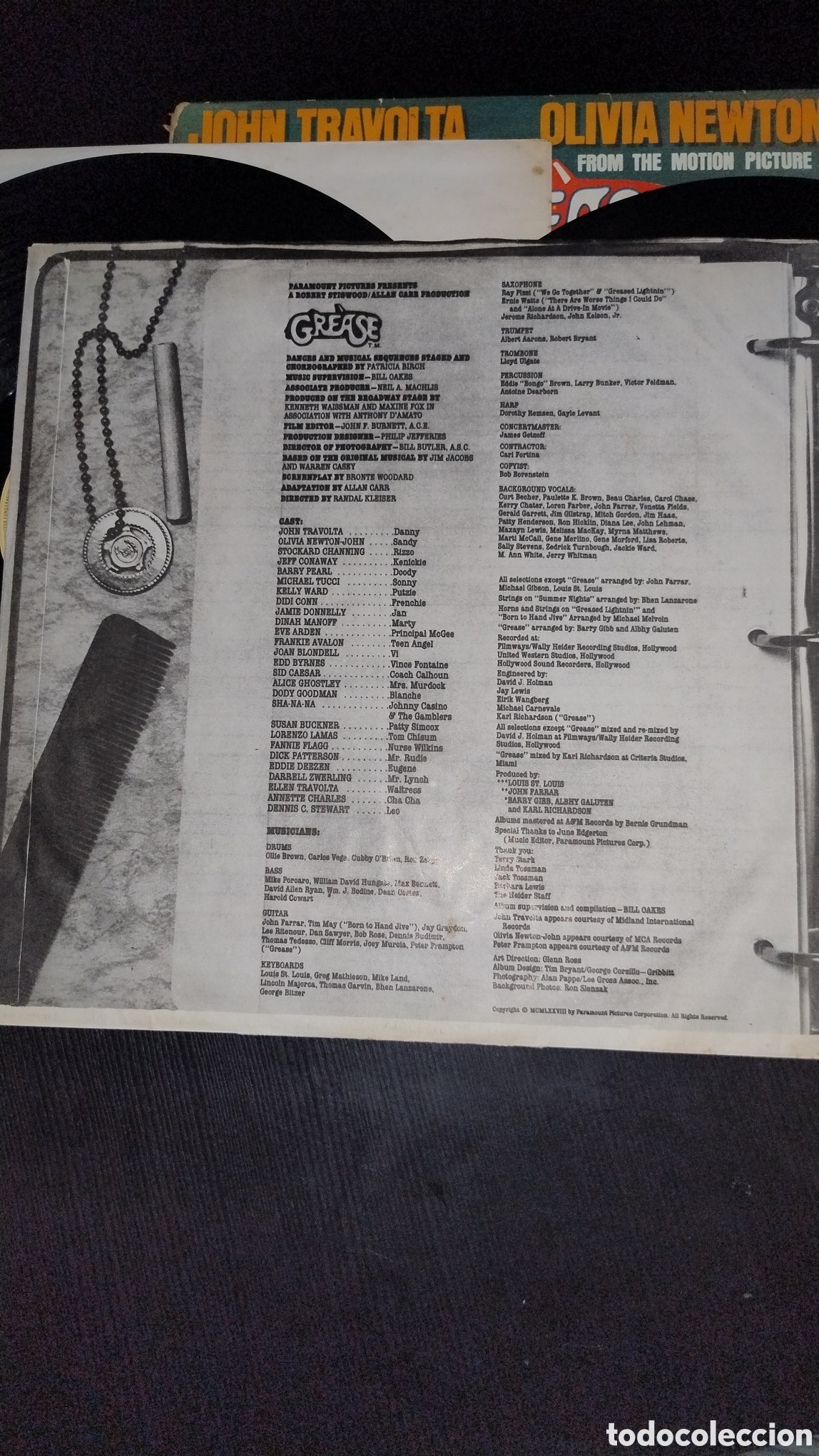 Discos de vinilo: Grease doble LP RSO Espa&ntilde;a - Foto 6