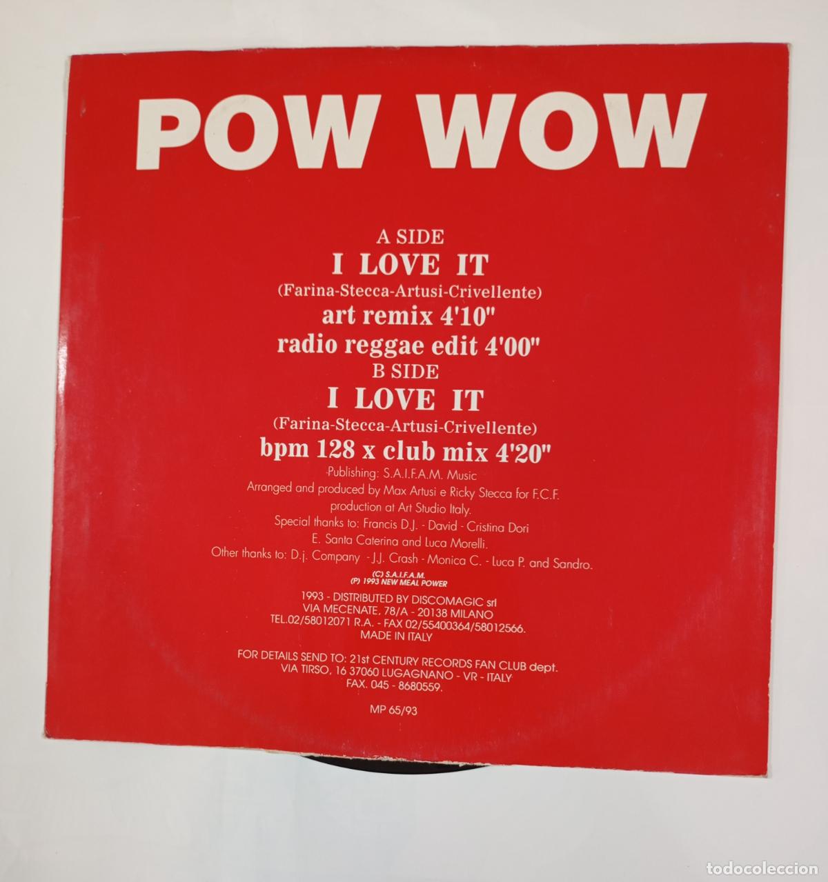 Discos de vinilo: Pow Wow - I Love It. MAXI-SINGLE. TDKDA48 - Foto 2