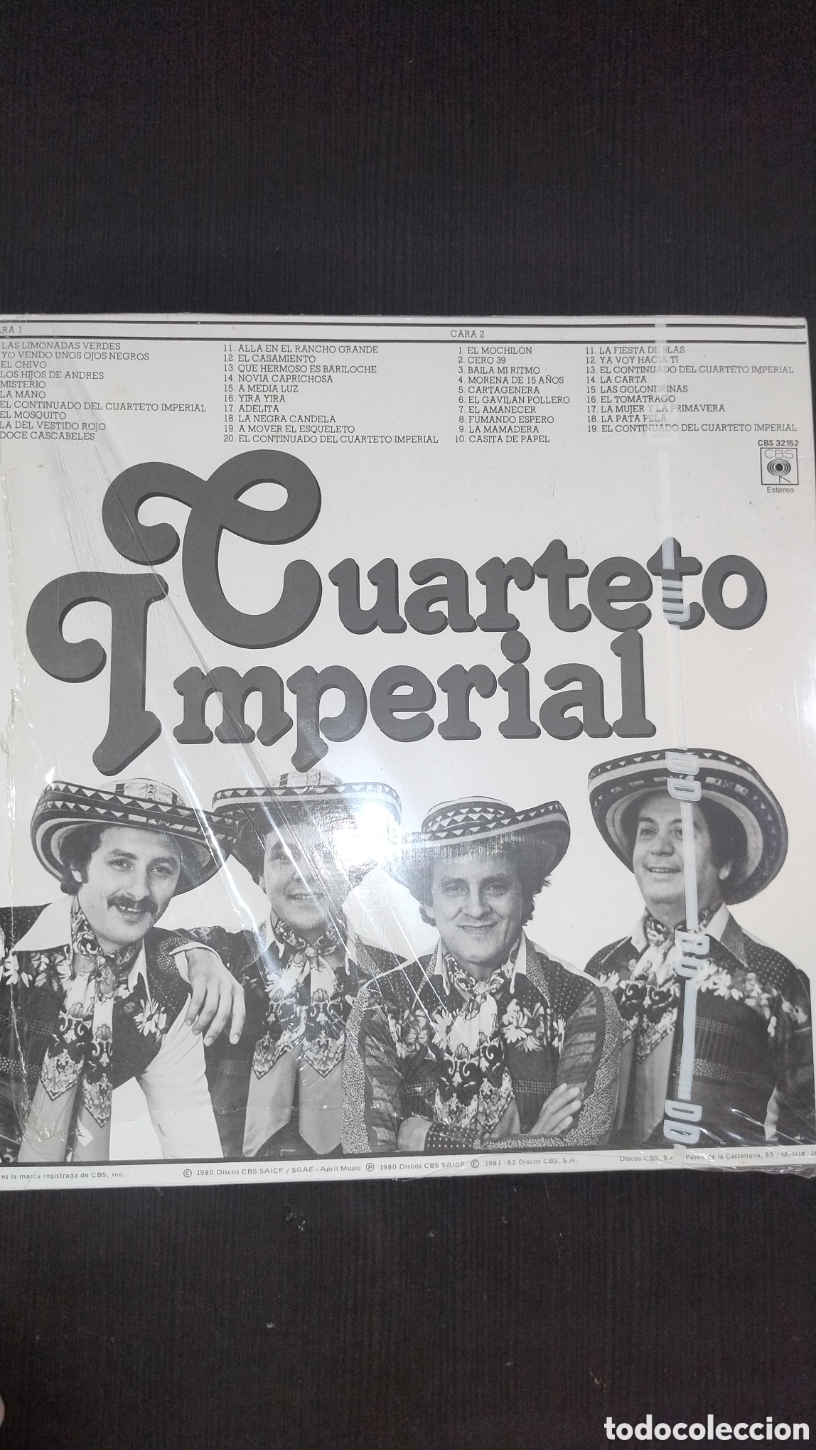 Discos de vinilo: El cuarteto imperial m&aacute;s continuados LP - Foto 2