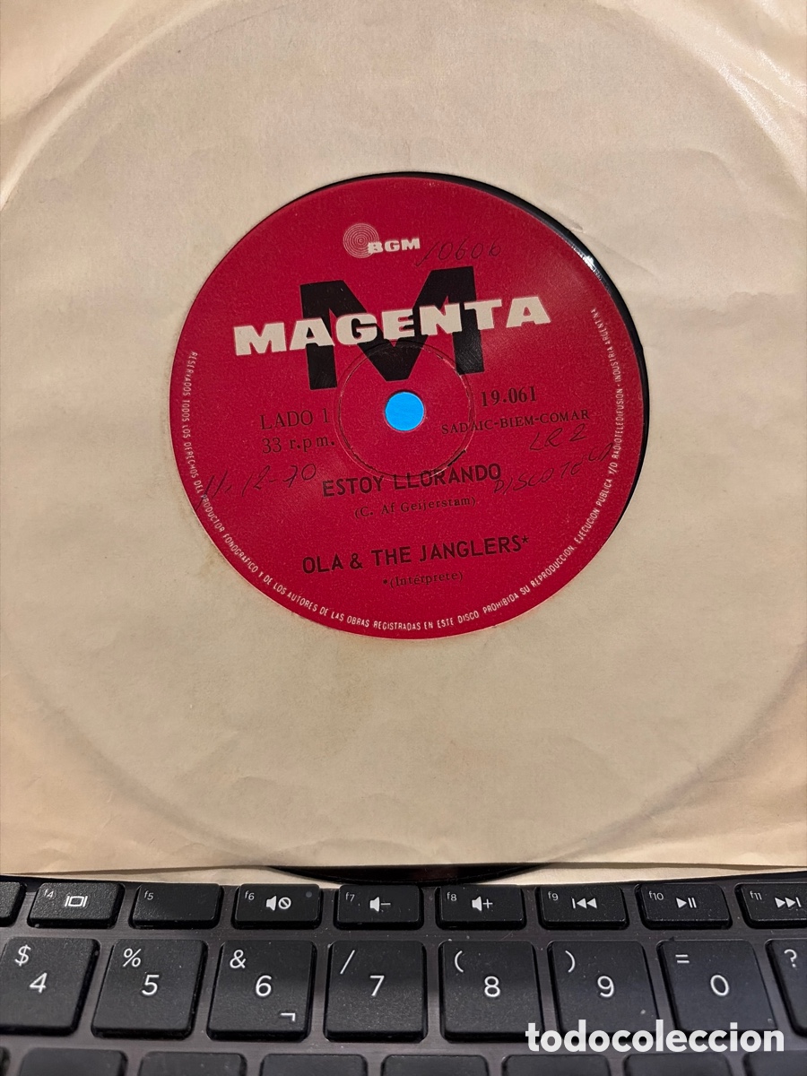 Discos de vinilo: OLA AND THE JANGLERS - ESTOY LLORANDO + LO QUE ESCUCHO SINGLE SIN PORTADA ARGENTINA