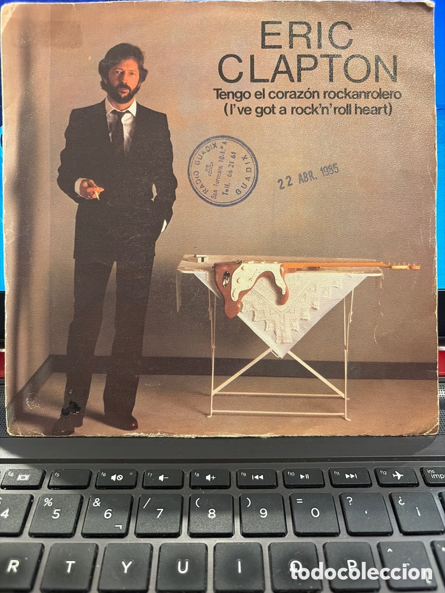 Discos de vinilo: ERIC CLAPTON - TENGO EL CORAZON ROCKANROLERO + MAN IN LOVE SINGLE SPAIN