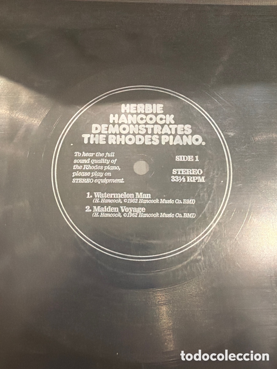 Discos de vinilo: HERBIE HANCOCK - DEMONSTRATES THE RHODES PIANO FLEXI SINGLE MUY RARO - WATERMELON MAN