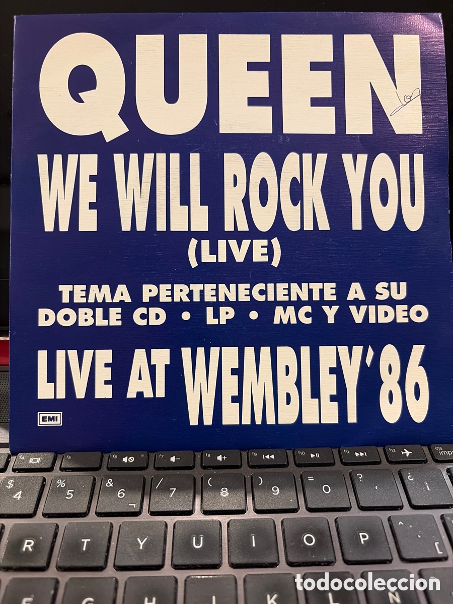 Discos de vinilo: QUEEN - WE WILL ROCK YOU LIVE - LIVE AT WEMBLEY SINGLE PROMO SPAIN