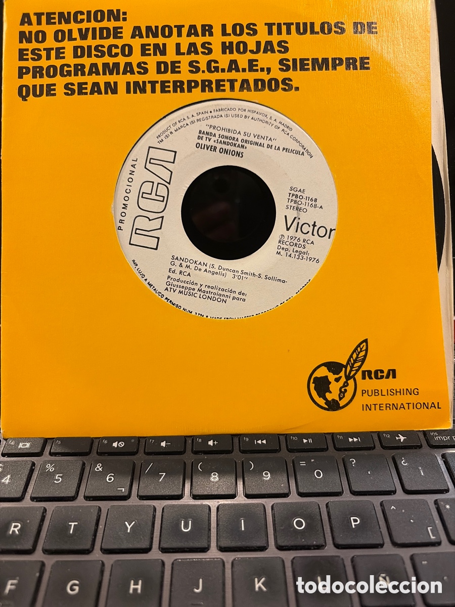 Disques de vinyle: BSO SANDOKAN - OLIVER ONIONS SINGLE PROMO SIN PORTADA
