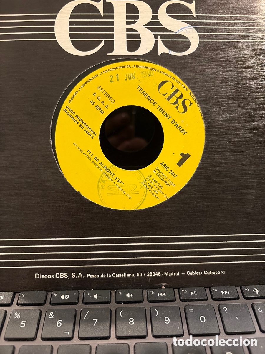 Discos de vinilo: TERENCE TRENT DARBY - I'LL BE ALRIGHT SINGLE PROMO SIN PORTADA