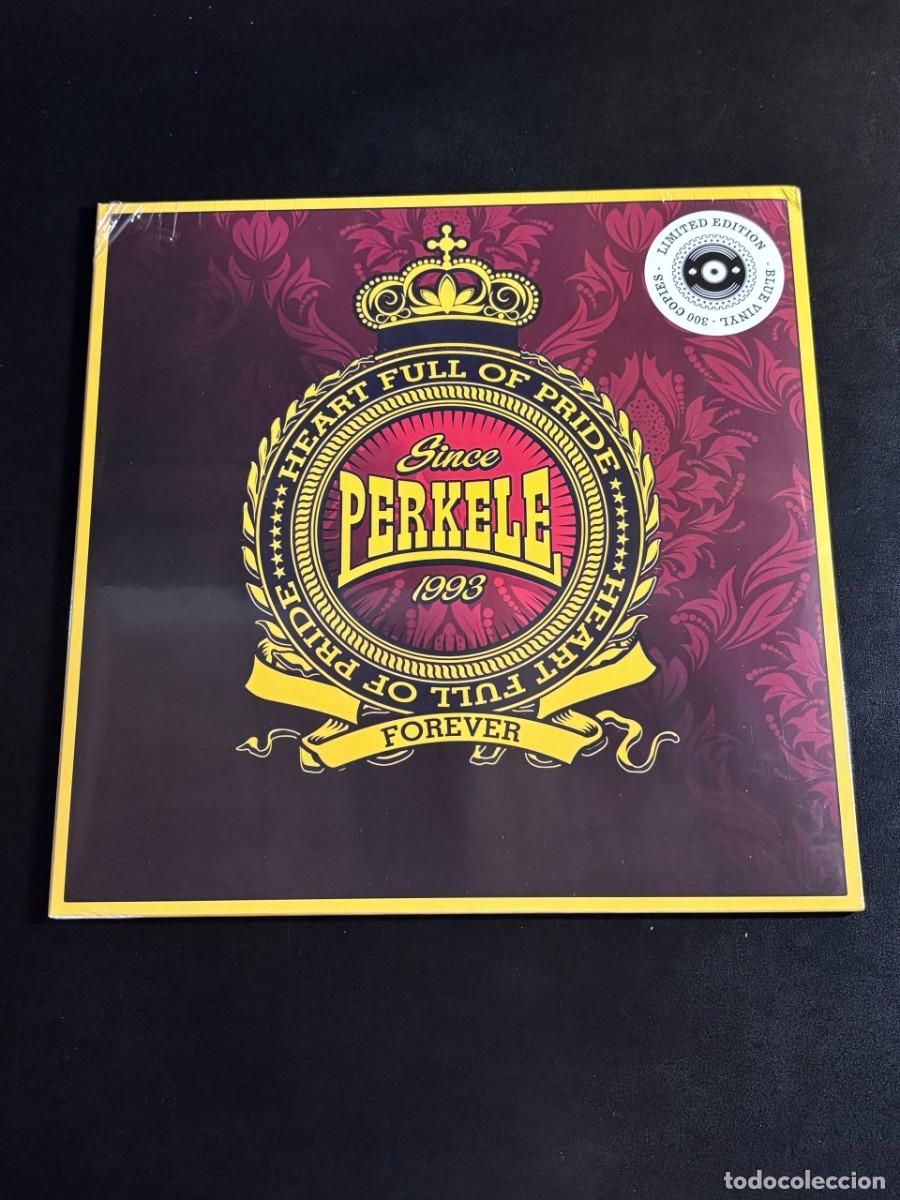 Discos de vinilo: Perkele Forever Disco de vinilo azul LP punk oi! heart full of pride confront no shame