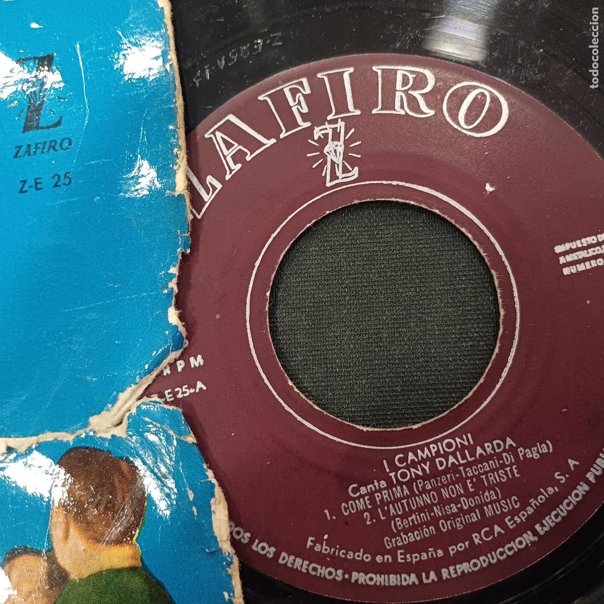 Discos de vinilo: TONY DALLARA/CAMPIONI/SINGLE. - Foto 2