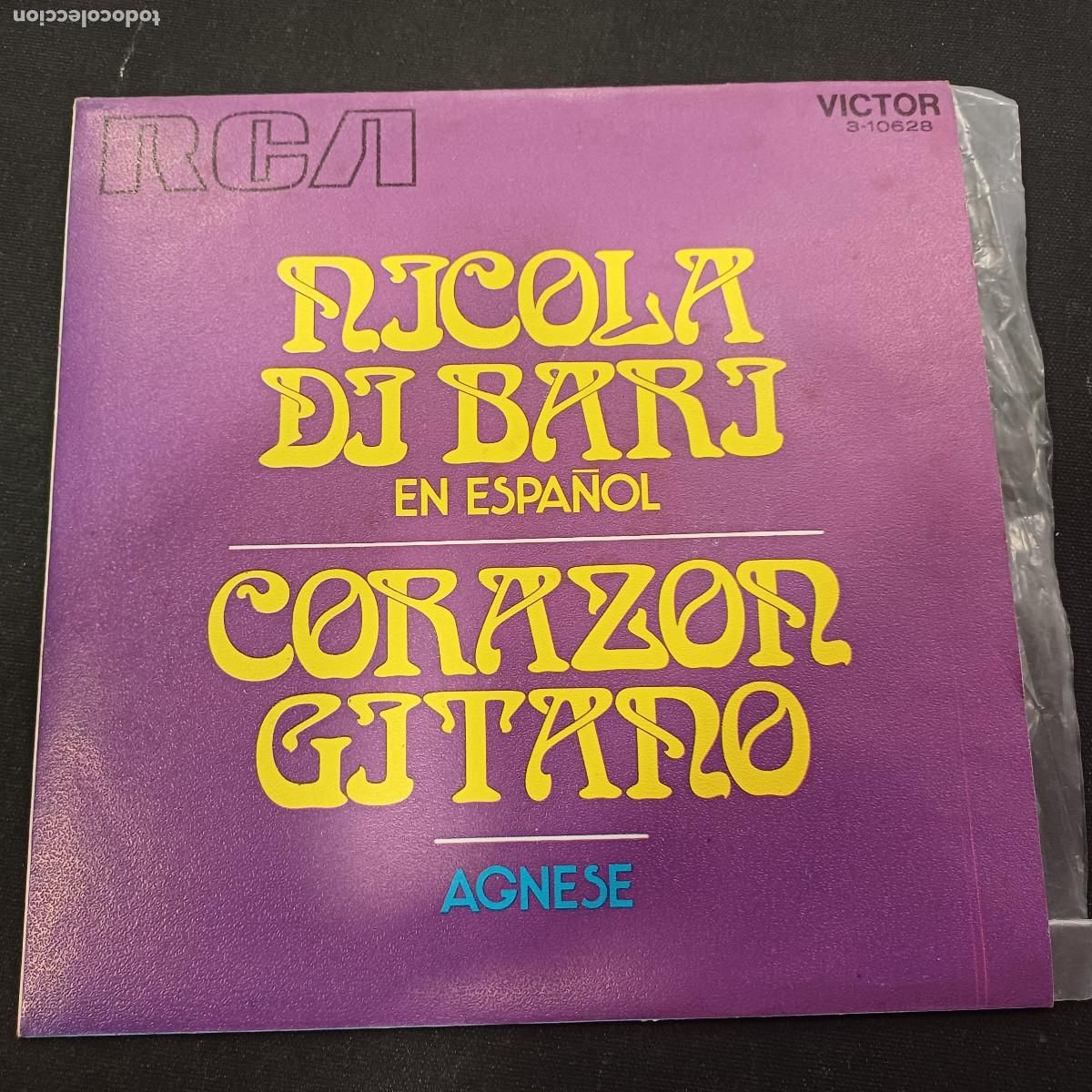 Discos de vinilo: NICOLA DI BARI/CORAZON GITANO/SINGLE.
