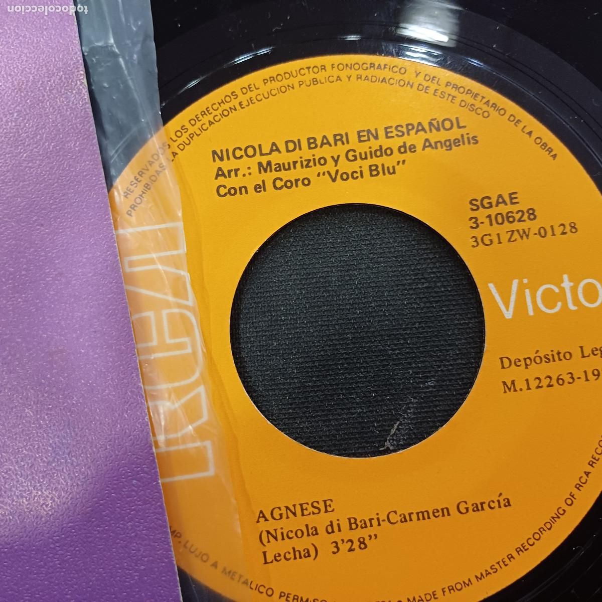 Discos de vinilo: NICOLA DI BARI/CORAZON GITANO/SINGLE. - Foto 2