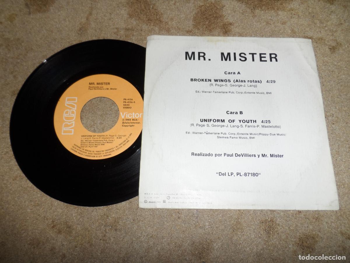 Discos de vinilo: MR. MISTER - BROKEN WINGS (SPAIN 1986) - Foto 2