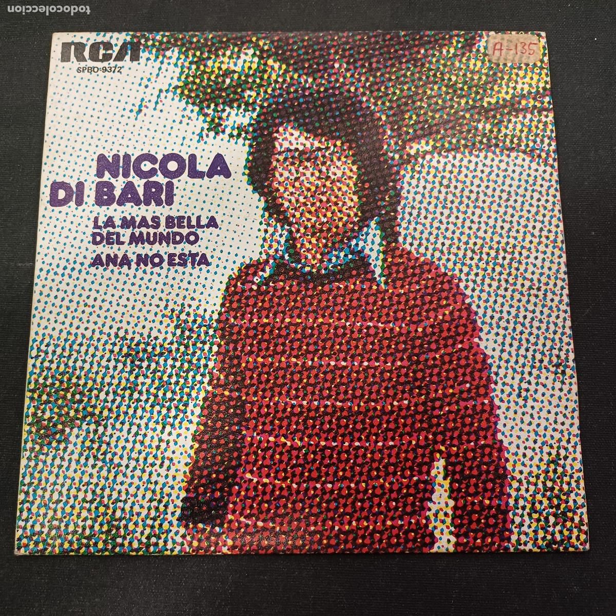 Discos de vinilo: NICOLA DI BARI/LA MAS BELLA DEL MUNDO/SINGLE.