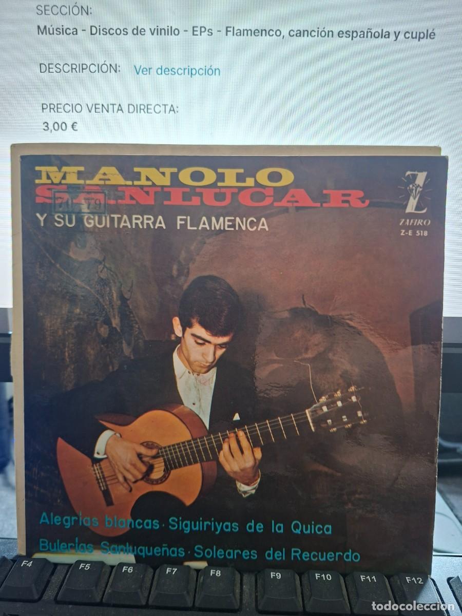 Discos de vinilo: MANOLO SANLUCAR - ALEGRIAS BLANCAS - EP DE VINILO