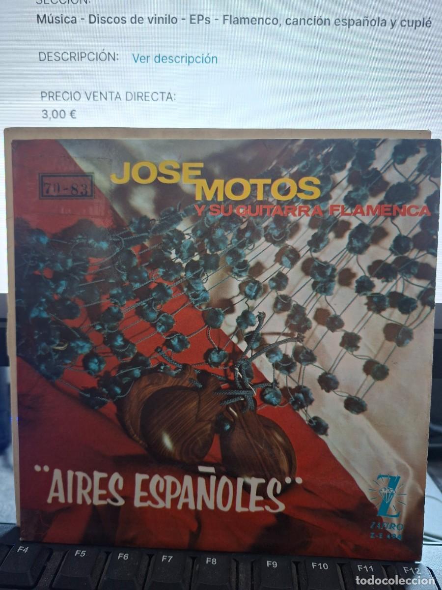 Discos de vinilo: JOSE MOTOS - AIRES ESPA&Ntilde;OLES - EP DE VINILO