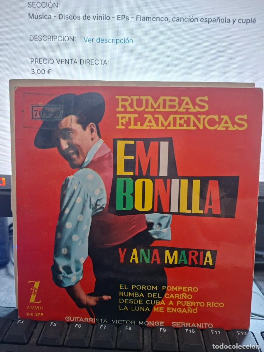 Discos de vinilo: EMI BONILLA Y ANA MARIA - RUMBAS FLAMENCAS - EP DE VINILO