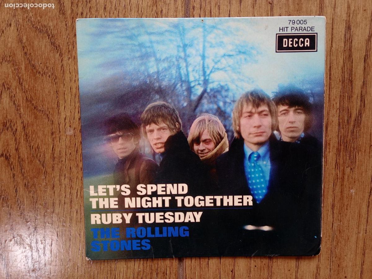 Discos de vinilo: The Rolling - lets spend the night together + Ruby tuesday - Foto 1