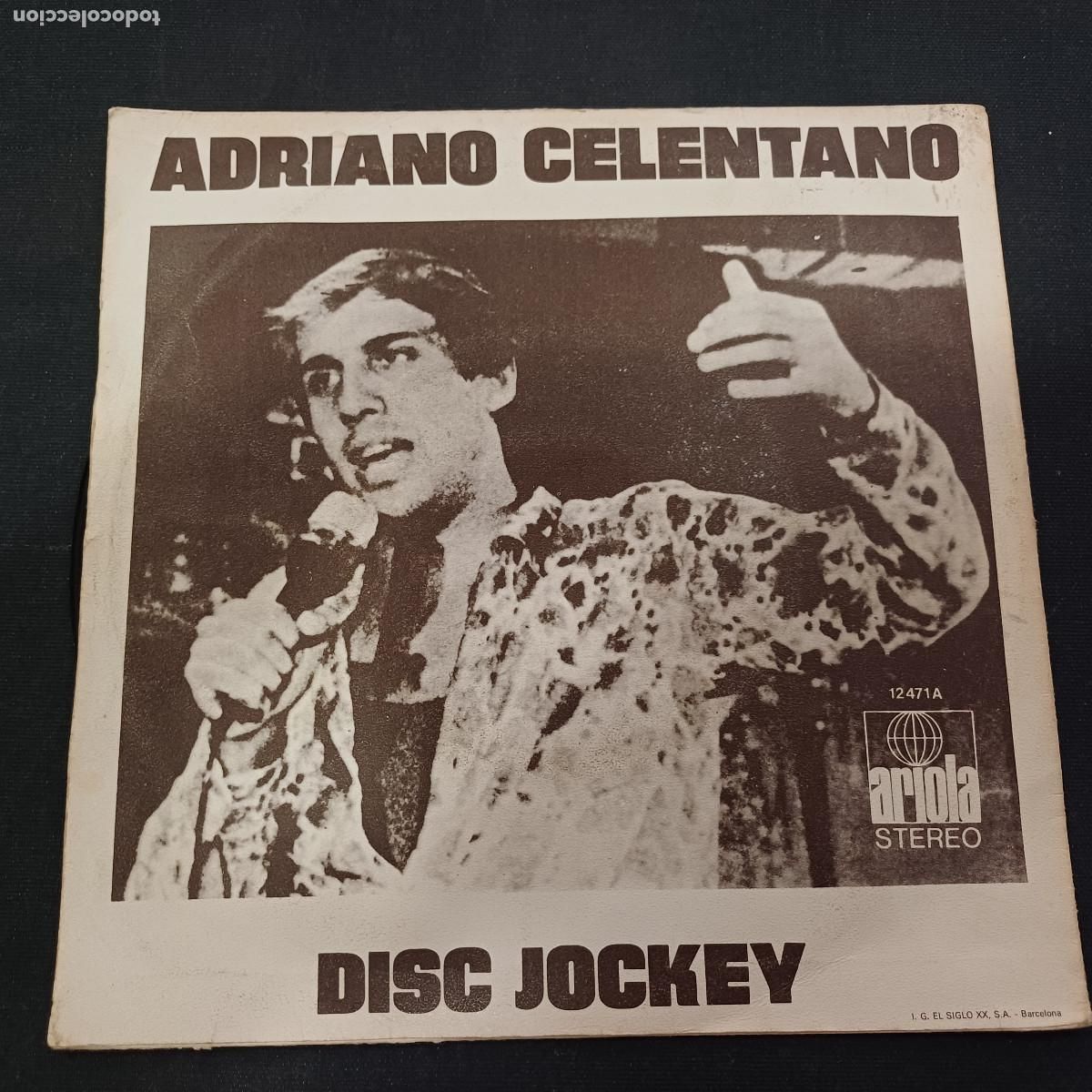 Discos de vinilo: ADRIANO CALENTANO/PRISENCOLINENSINAINCIUSOL/SINGLE.