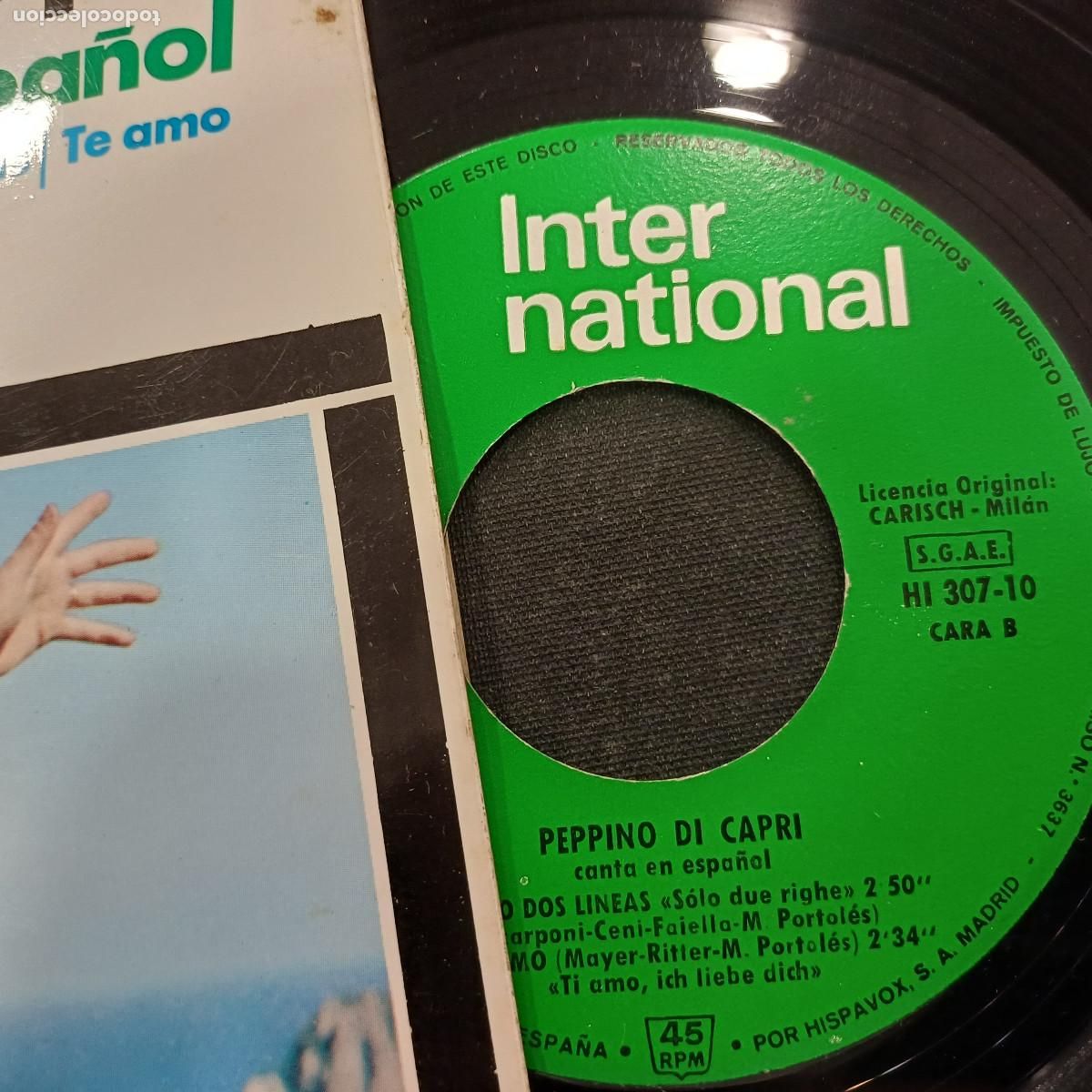 Discos de vinilo: PEPPINO DI CAPRI/MELANCOLIA/SINGLE. - Foto 2