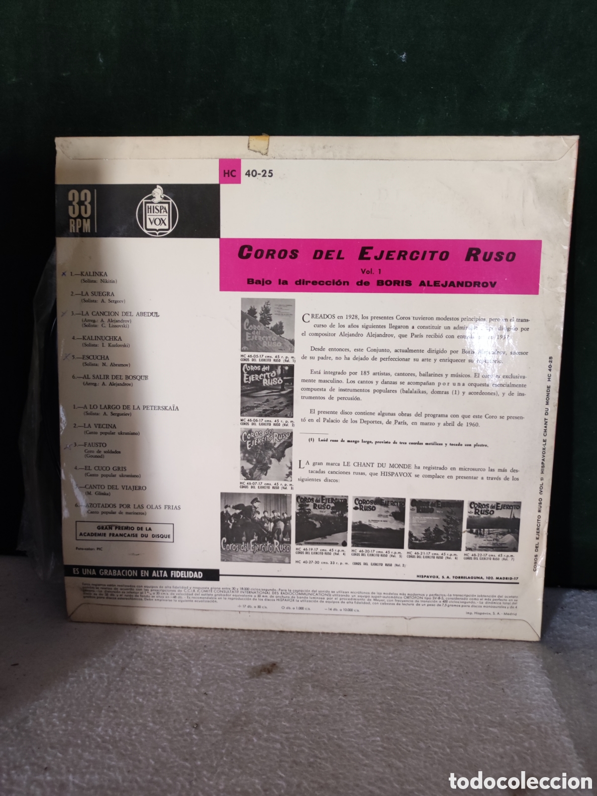 Discos de vinilo: Coros del ej&eacute;rcito ruso - Foto 2