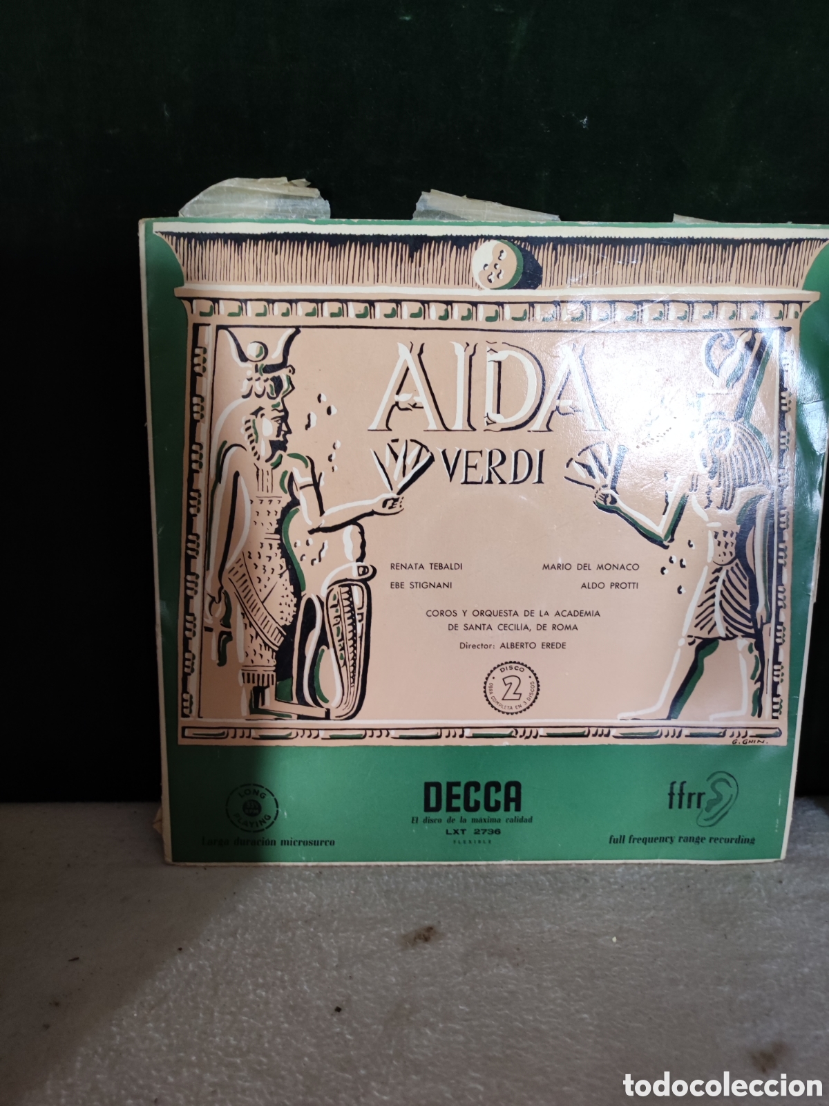 Discos de vinilo: A&iacute;da Verdi LP m&uacute;sica