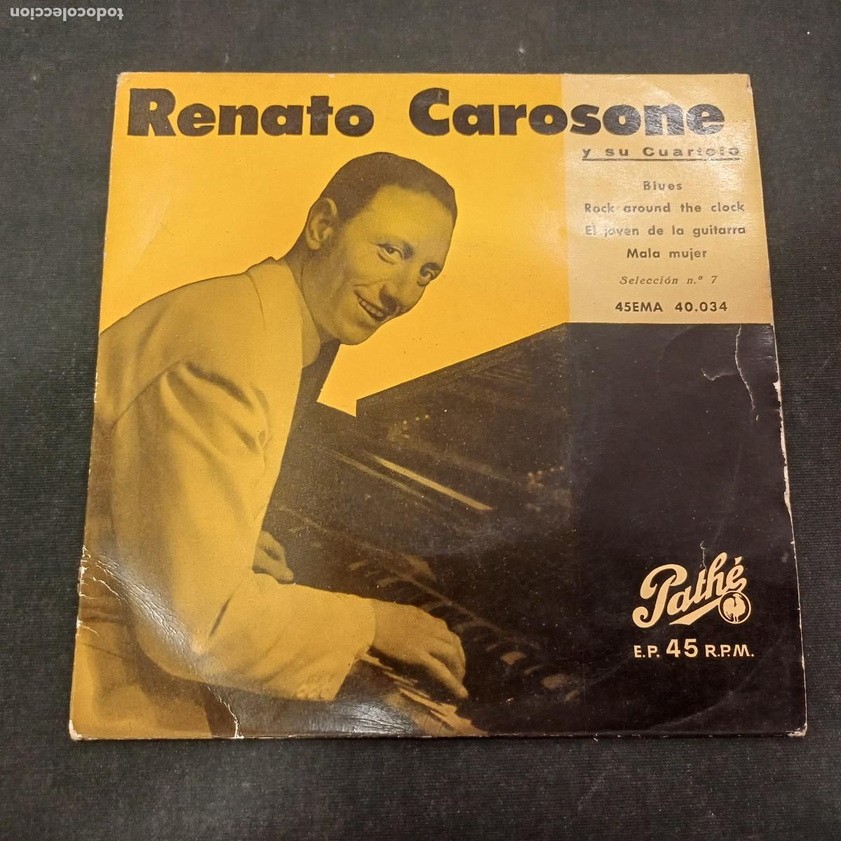 Discos de vinilo: RENATO CAROSONE Y SU CUARTETO/BLUES/SINGLE. - Foto 1