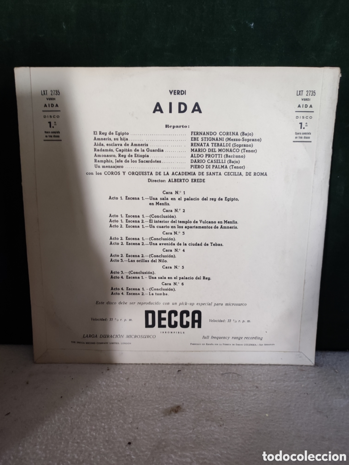 Discos de vinilo: A&iacute;da Verdi disco uno - Foto 2