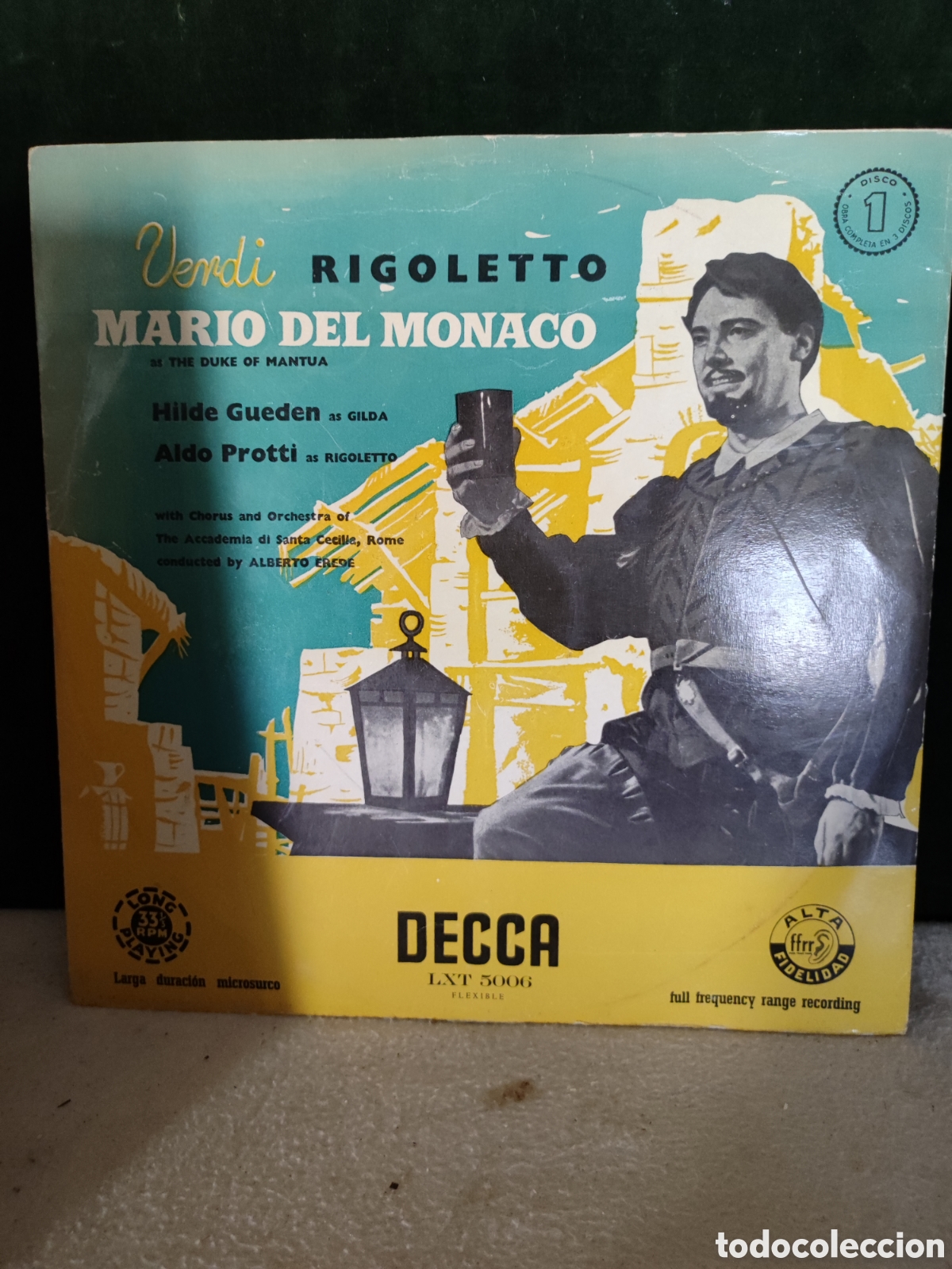 Discos de vinilo: Verdi rigoleto Mario del M&oacute;naco - Foto 1