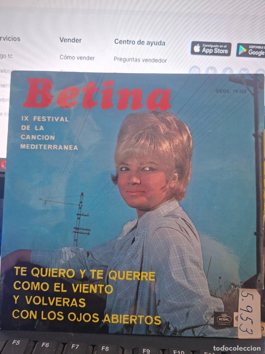 Discos de vinilo: BETINA - TQ QUIERO Y TE QUERRE - EP DE VINILO