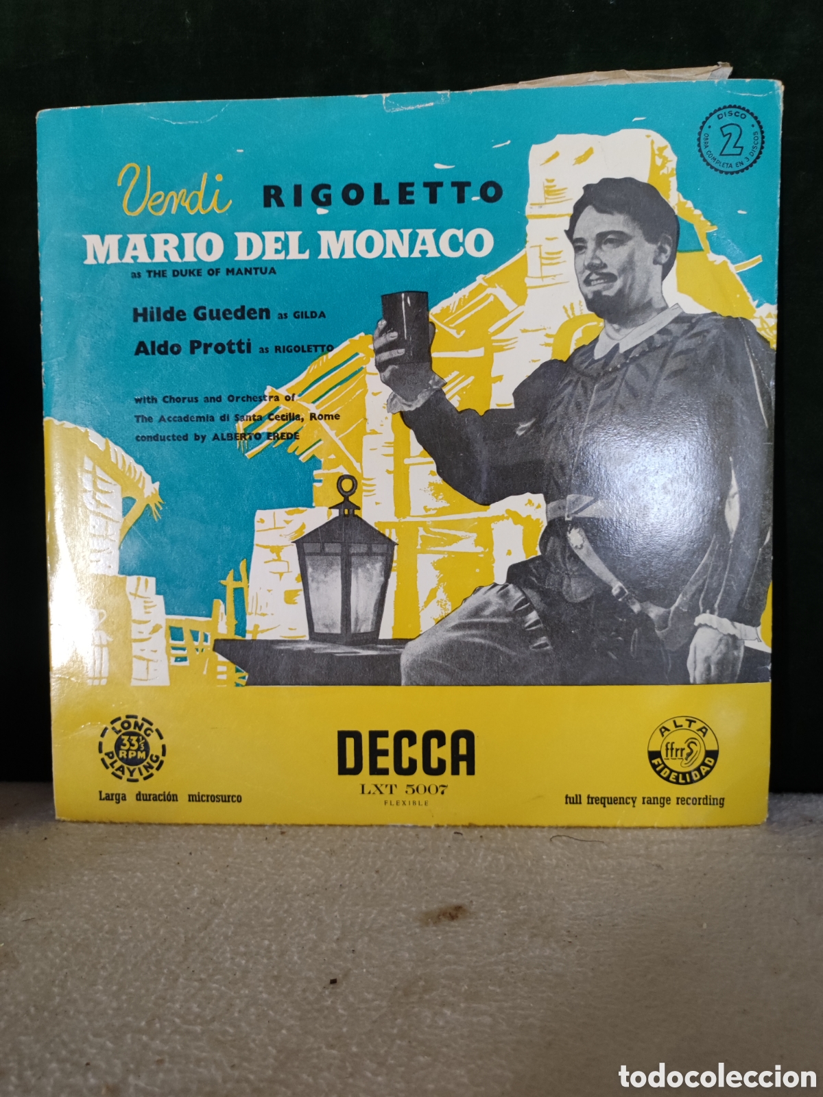 Discos de vinilo: Verdi rigoletto Mario del M&oacute;naco - Foto 1