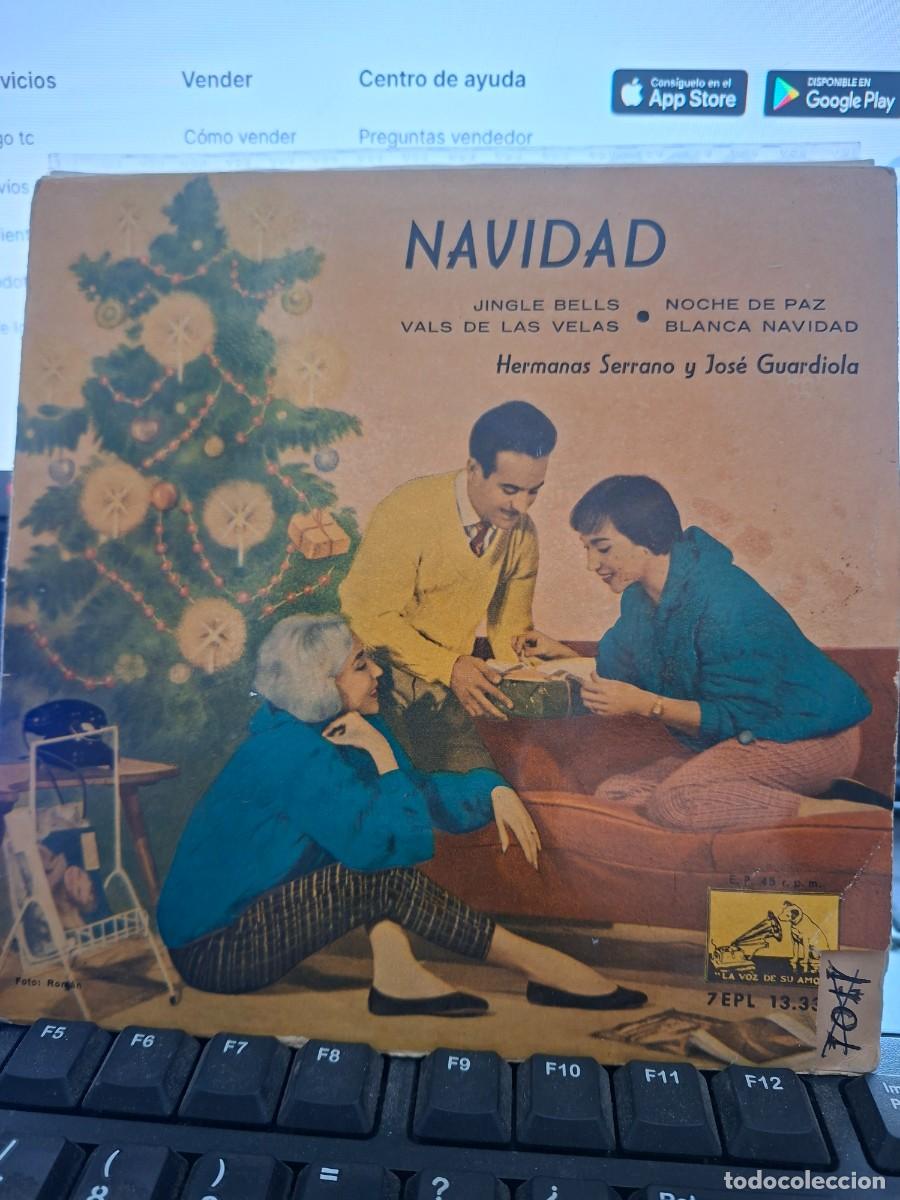 Discos de vinilo: LAS HERMANAS SERRANO CON JOSE GUARDIOLA - JINGLE BELLS - EP DE VINILO